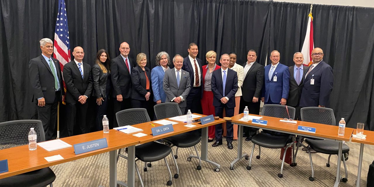 South and North Broward Hospital Districts met jointly Monday night for the first time in their history