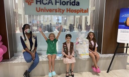 HCA Florida University Hospital Newborn Receives Special Gift from Girl Scouts of Southeast Florida