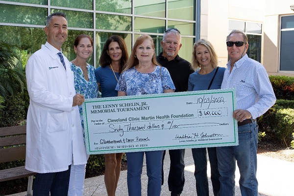 $60,000 Gift to Martin Health Foundation to Fund Glioblastoma Research