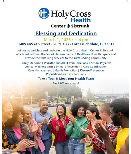 Holy Cross Health Center at Sistrunk Blessing and Dedication