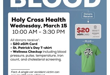BLOOD DRIVE AT HOLY CROSS HEALTH – MARCH 15, 2023