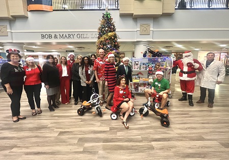 Santa Surprises Pediatric Patients at Broward Health Medical Center