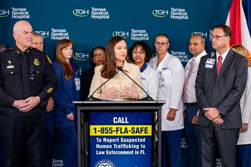 Tampa General Becomes First Hospital in Florida to Join Attorney General Ashley Moody’s 100% Club to Combat Human Trafficking