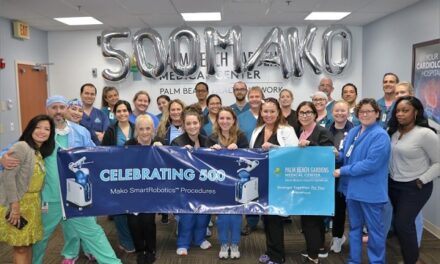 Palm Beach Gardens Medical Center Celebrates 500th Mako SmartRobotics™ Surgery Milestone
