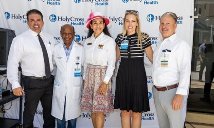 Rita Case Tips Her Hat to Holy Cross Health Nurses and Hospital Staff