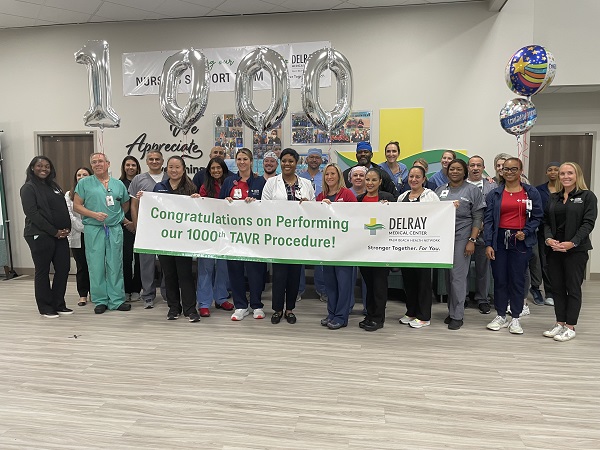 Delray Medical Center Completes 1000th TAVR procedure