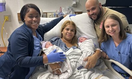 HCA Florida Lawnwood Hospital Creates A Double Dose of Joy; Twin Nurses Deliver Twin Girls