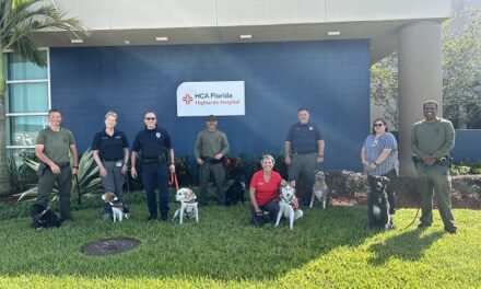 Therapy dogs bring joy to staff at HCA Florida Highlands Hospital during quarterly training