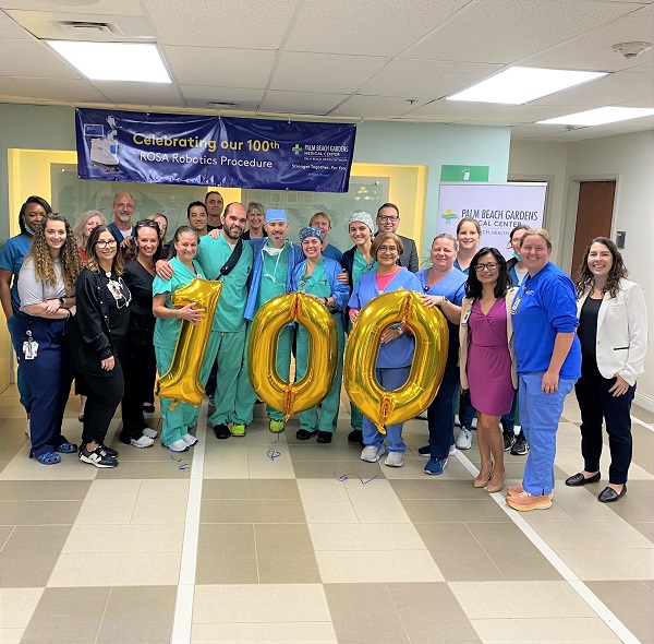 Palm Beach Gardens Medical Center Surpasses 100th Orthopedic Case Using Advanced ROSA® Robotics Knee System