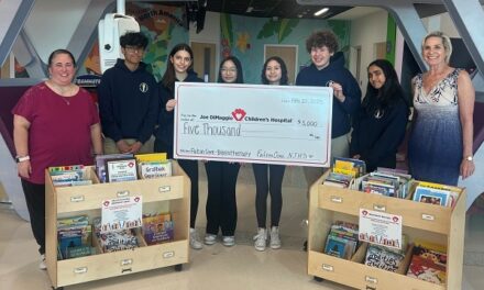 Donation by Falcon Cove Middle School Students to Aid Patients at Joe Dimaggio Children’s Hospital