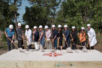 Hernando County EMS, community partners and hospital officials break ground for new free standing Emergency Room in Spring Hill, FL