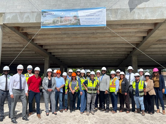 Broward Health Marks Topping Out of Freestanding Emergency Department in Sunrise
