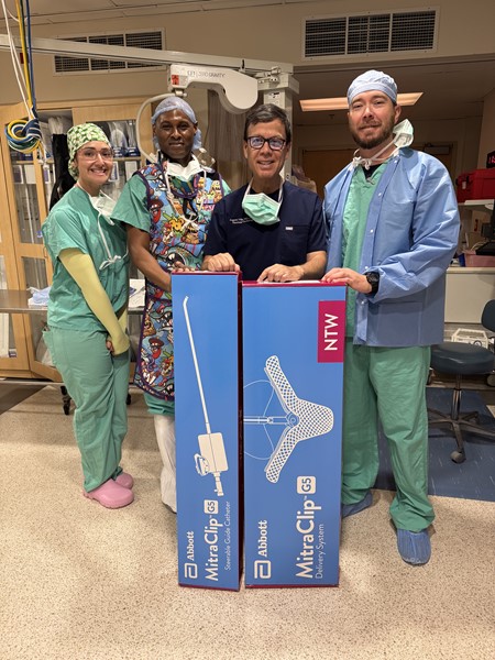 Palm Beach Gardens Medical Center First Hospital in Palm Beach County to Successfully Implant MitraClip™ G5, Next-Generation Device That Repairs Leaky Mitral Heart Valve