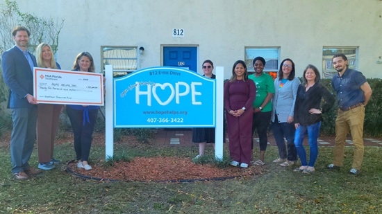 Oviedo Medical Center announces HCA Healthcare Foundation’s $25,000 grant to HOPE Helps