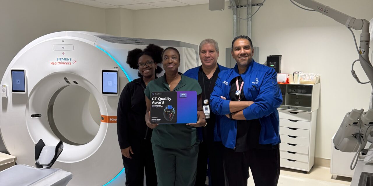 BROWARD HEALTH IMPERIAL POINT AWARDED WITH HEARTFLOW CT QUALITY AWARD